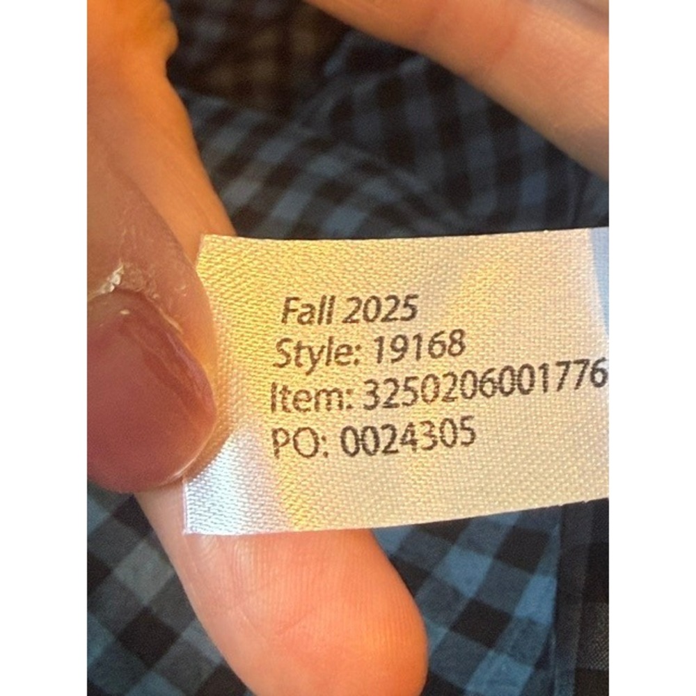 Marine Layer Demi Poplin Midi Dress Medium Blue Gingham Pima Cotton NWT - Picture 13 of 13